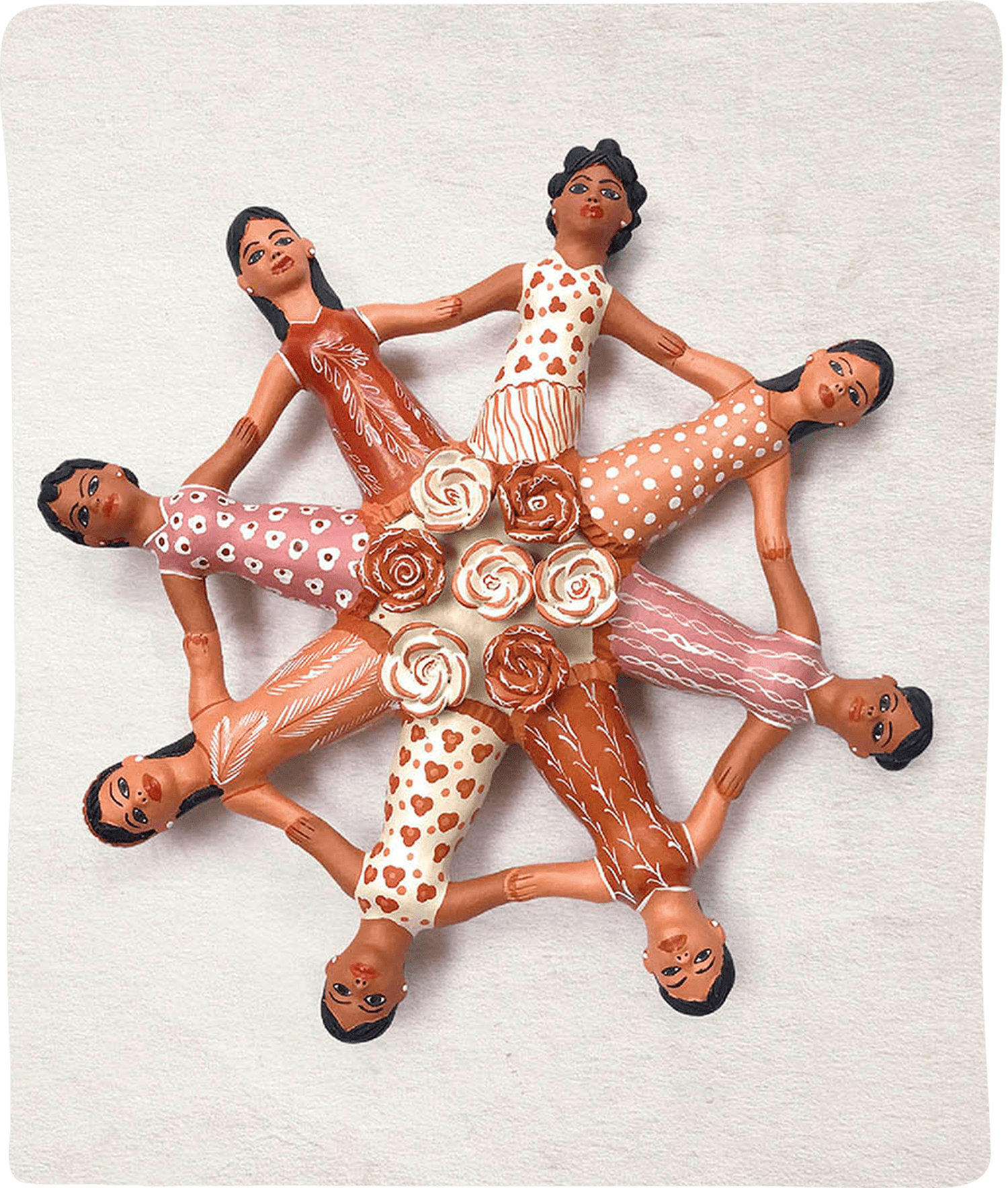Mandala 8 mulheres - Artesanato Jequitinhonha